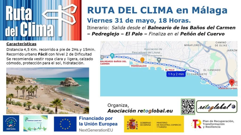 Ruta del clima Málaga, viernes 31 de mayo.